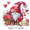 Gnome DIY 2D Flat Acrylic Diamond Painting Ornaments Kits Special Shaped Crystal Diamond Art Painting Tabletop Ornaments Single Sided Home Office Decor