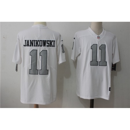 Men's  Oakland Raiders #11 Sebastian Janikowski White Stitched NFL Vapor Untouchable Limited Jersey