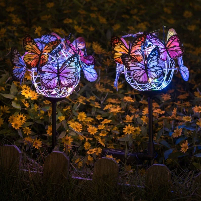 Butterfly Solar LED Light Garden Sun Lawn Street Light Decoration