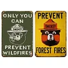 2PCS Smokey Bear - Metal Tin Signs Set(8*12Inch/12*16Inch) - Animal