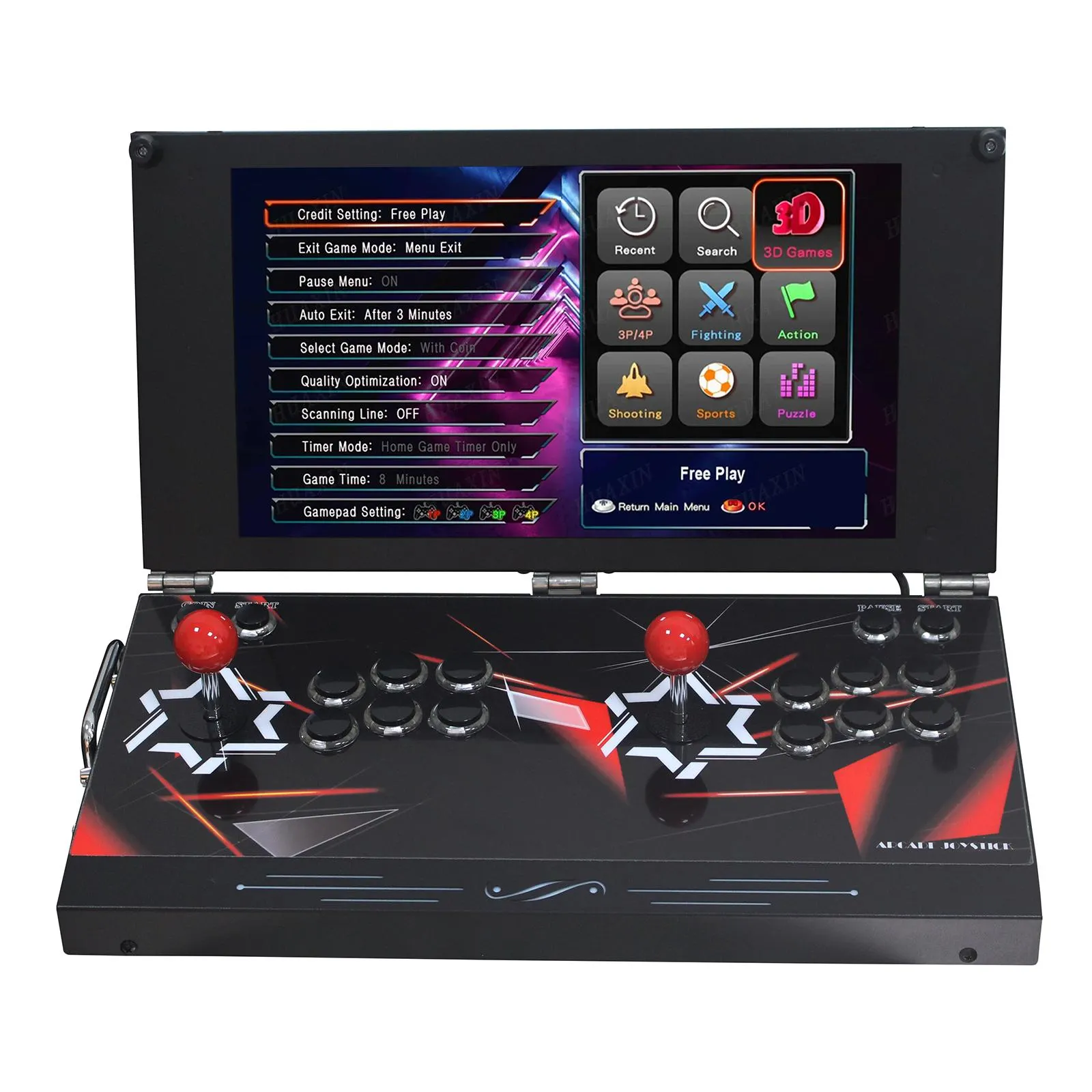9800 in 1 Hand-held Portable Selected Arcade Game Console 17.5-inch HD Screen Dual Players Box DX, Retro Video Game Machine Search/Hide/Save/Load/Pause Games 9800 in 1 Hand-held Portable Selected Arcade Game Console 17.5-inch HD Screen Dual Players Box DX, Retro Video Game Machine Search/Hide/Save/Load/Pause Games