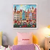 Colorful Houses-14CT Stamped Cross Stitch 40*40cm/15.75*15.75in tapestrymarket