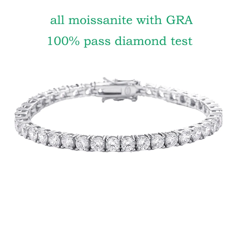Moissanite Tennis Bracelet Full Diamond 