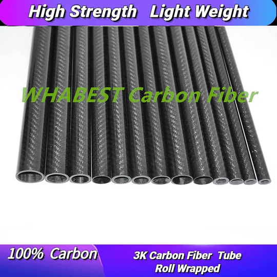 3K Carbon Rundrohr – 2 Stück, 21x19mm, 500mm, Twill-Matte, 1mm Wand, Für UAV, Modellbau & Industrie