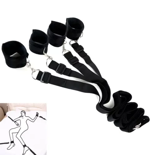 pornhint Pornhint Cozy Feel Bed Bondage Soft Furry Restraint kit BDSM Adjustable Straps J145 Libido