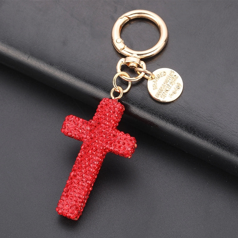 Cute Cross Clay Unisex Bag Pendant Keychain