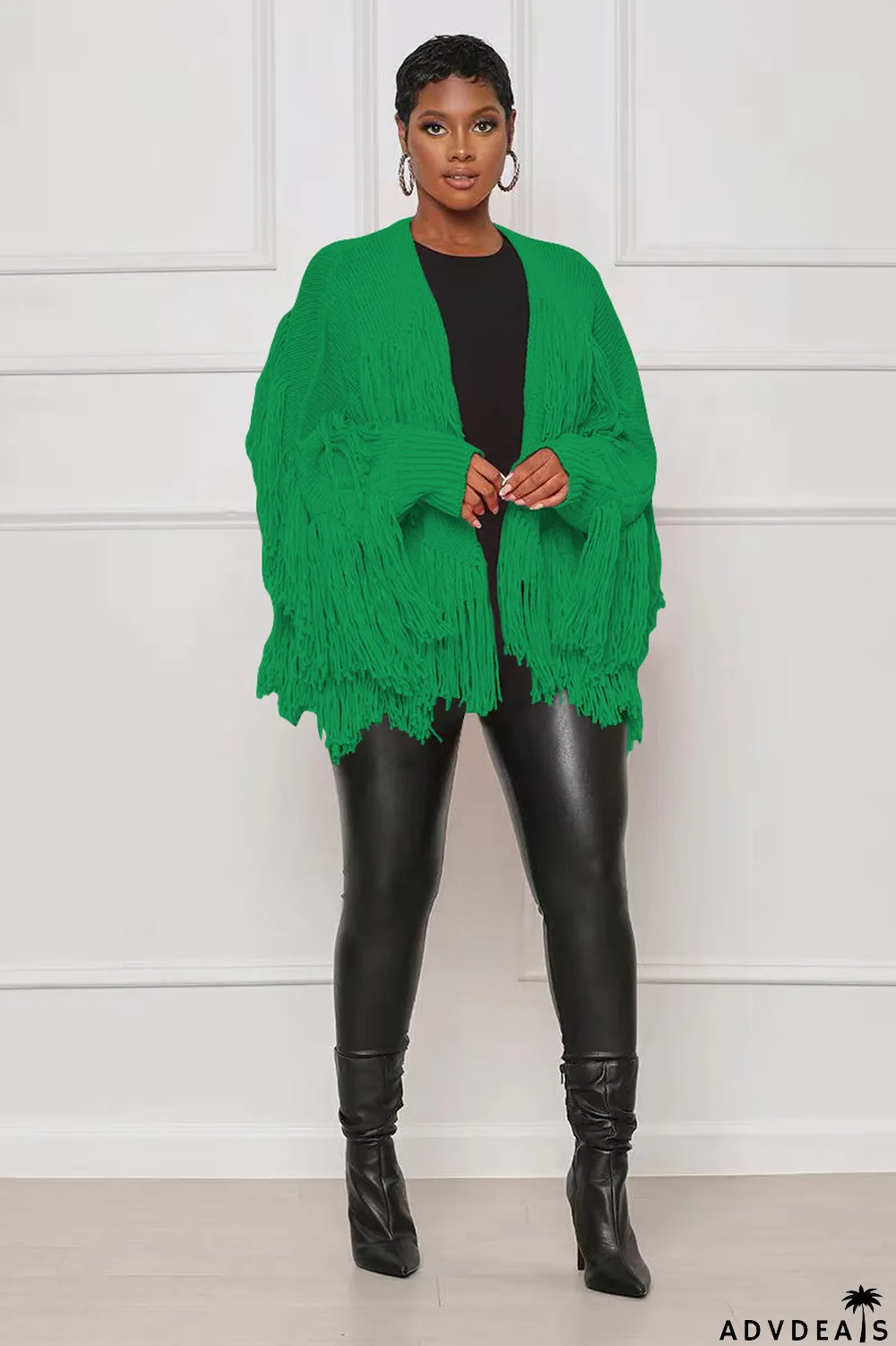 Solid Knits Tassel Cardigan Coat