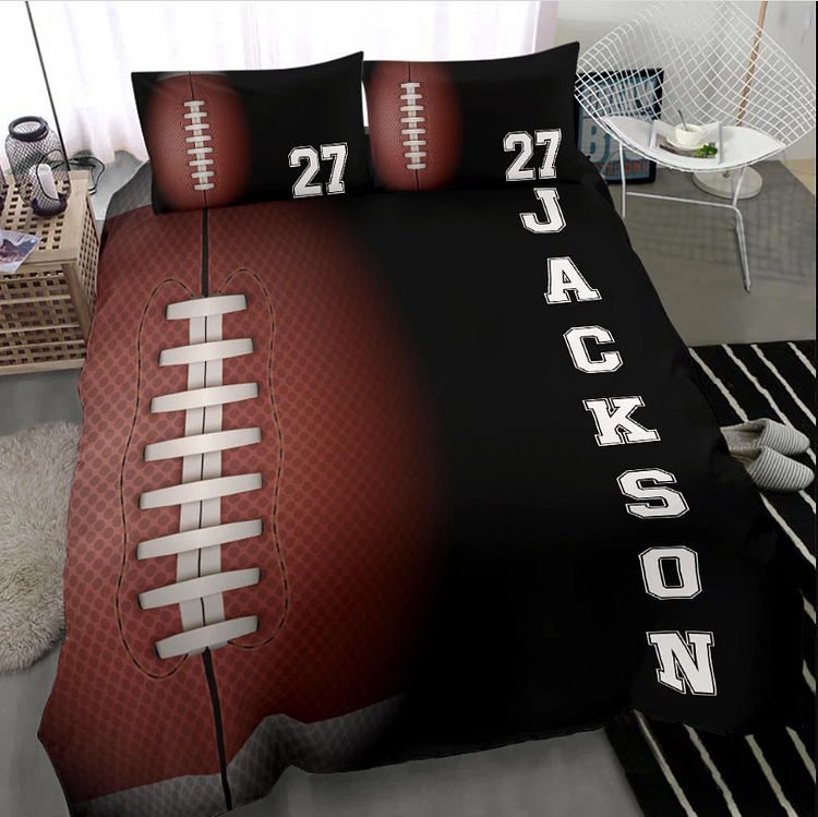 Personalized Football Duvet Cover Set | BedKid74