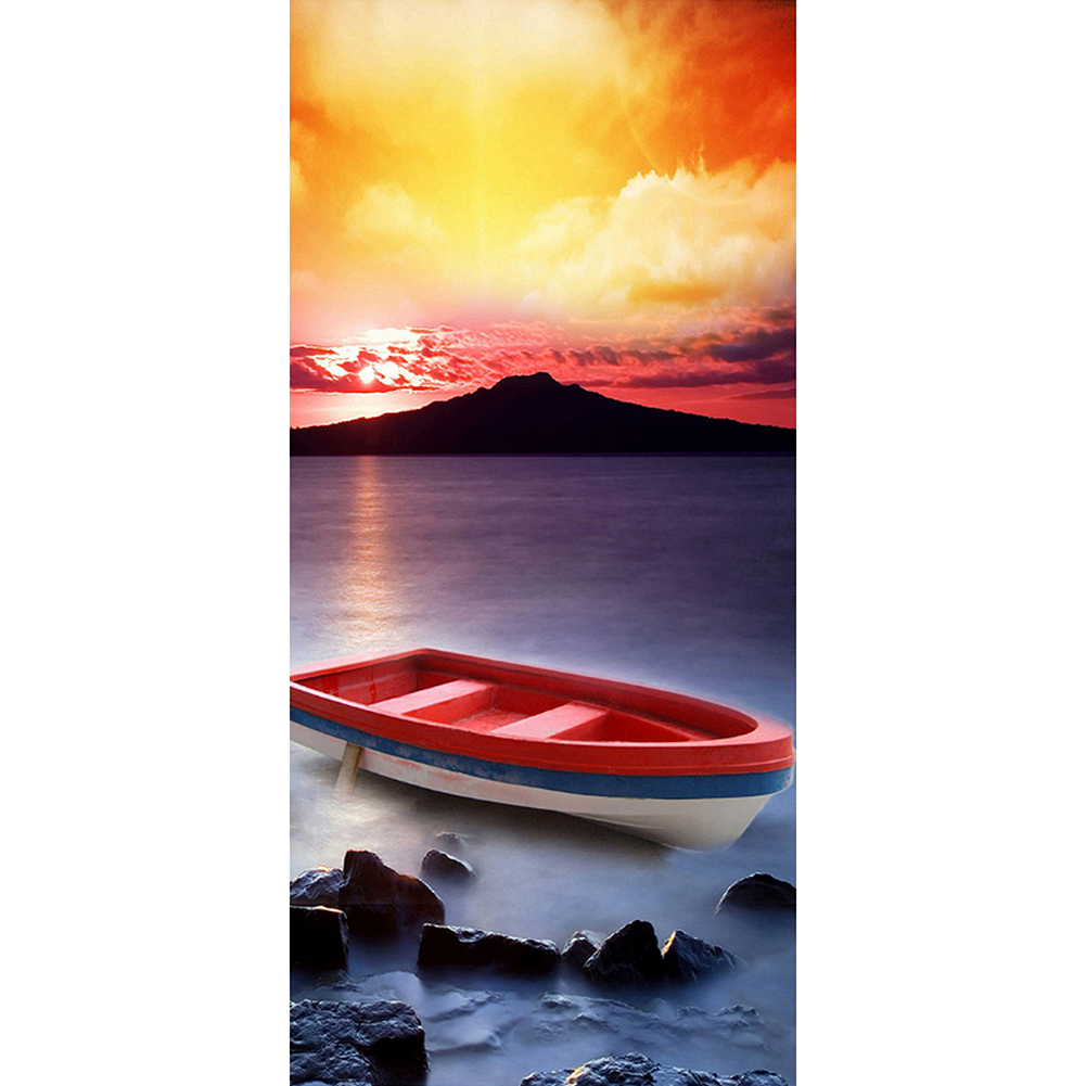 

40*80CM - Round Drill Diamond Painting - Sailboat, 501 Original