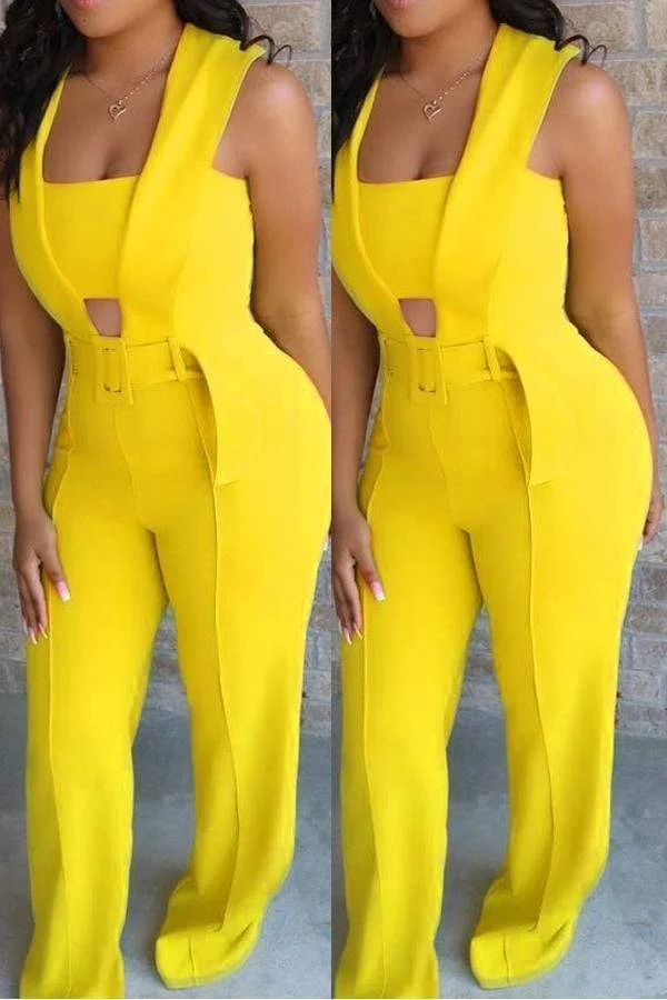 Stylish Hollow-out One-piece Jumpsuit