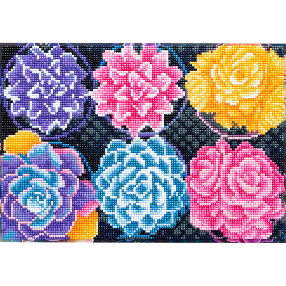 

Flowers (with frame) - Round Drill Diamond Painting - 25*30CM, 501 Original