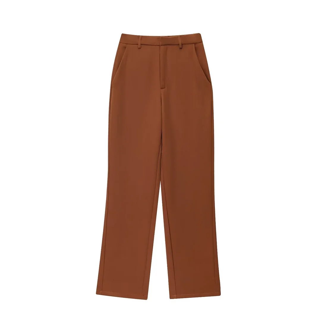 Nigikala Nigikala Spring New Women's Collar Short-Sleeved Short Coat Straight Trousers 8491053 8491054