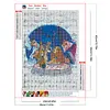 Disney Princess Piano Sheet Music-Full Round Diamond Painting 30*40CM