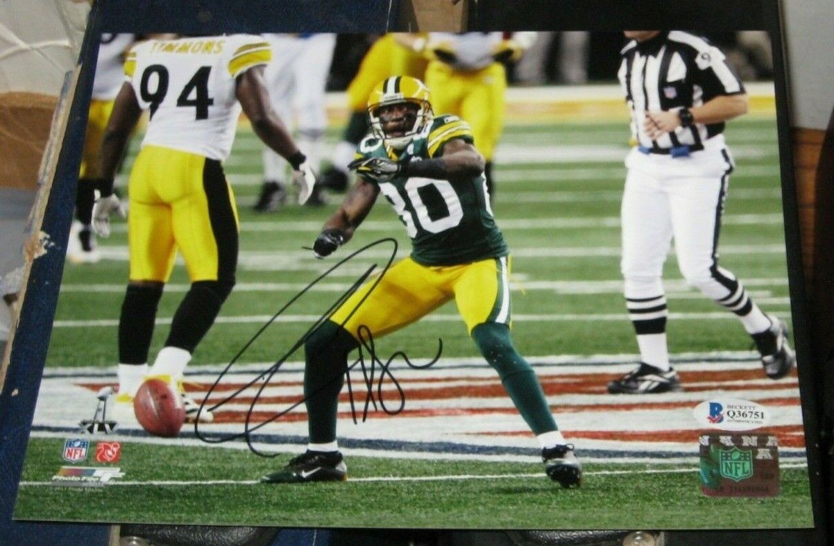 DONALD DRIVER GREEN BAY PACKERS SIGNED AUTOGRAPHED SB 45 8x10 Photo Poster painting BAS Q36751