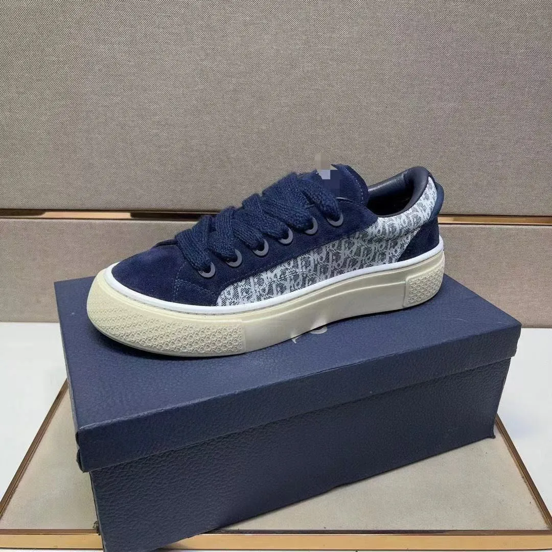 Classic High-End Top Layer Cowhide Canvas Breathable Platform Sneakers Men's and Women's Same Style Trendy Best-Selling Classic Style Low Top