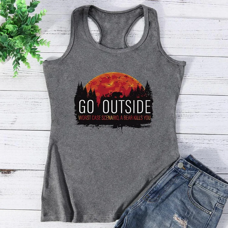 Go Outside Camping Travel Vest Top-Annaletters