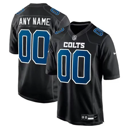 Youth Indianapolis Colts Custom Carbon Black Fashion Game Jersey