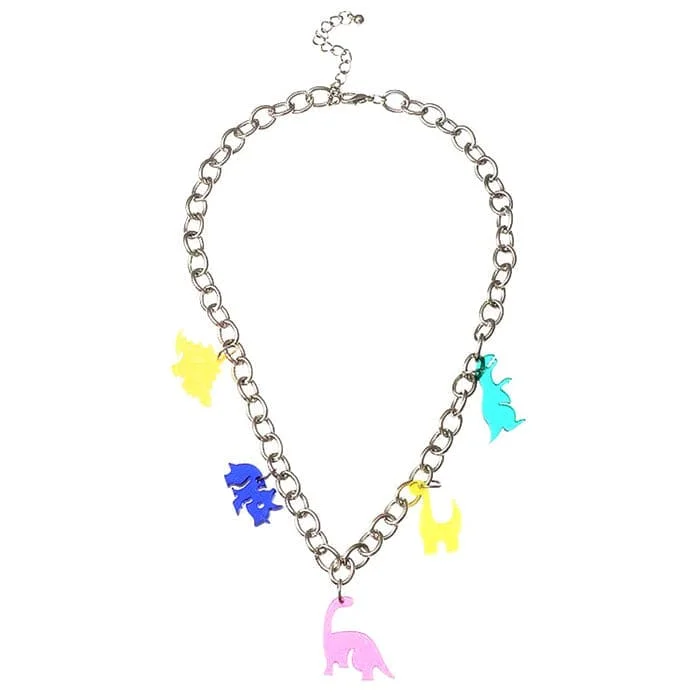 Color Dino Chain Necklace