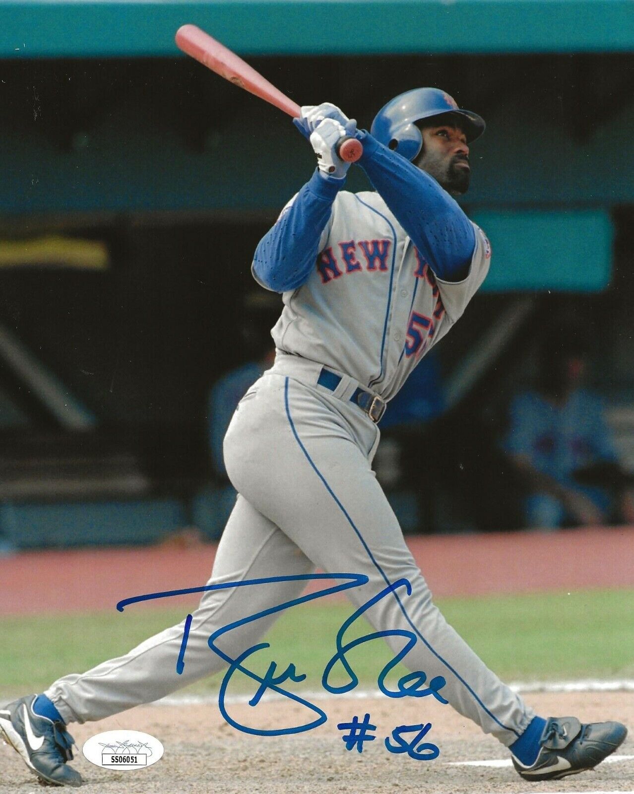 Brian McRae signed New York Mets 8x10 Photo Poster painting autographed 2 JSA