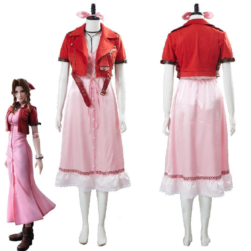 final fantasy vii  aerith aeris gainsborough pink dress outfit cosplay costume