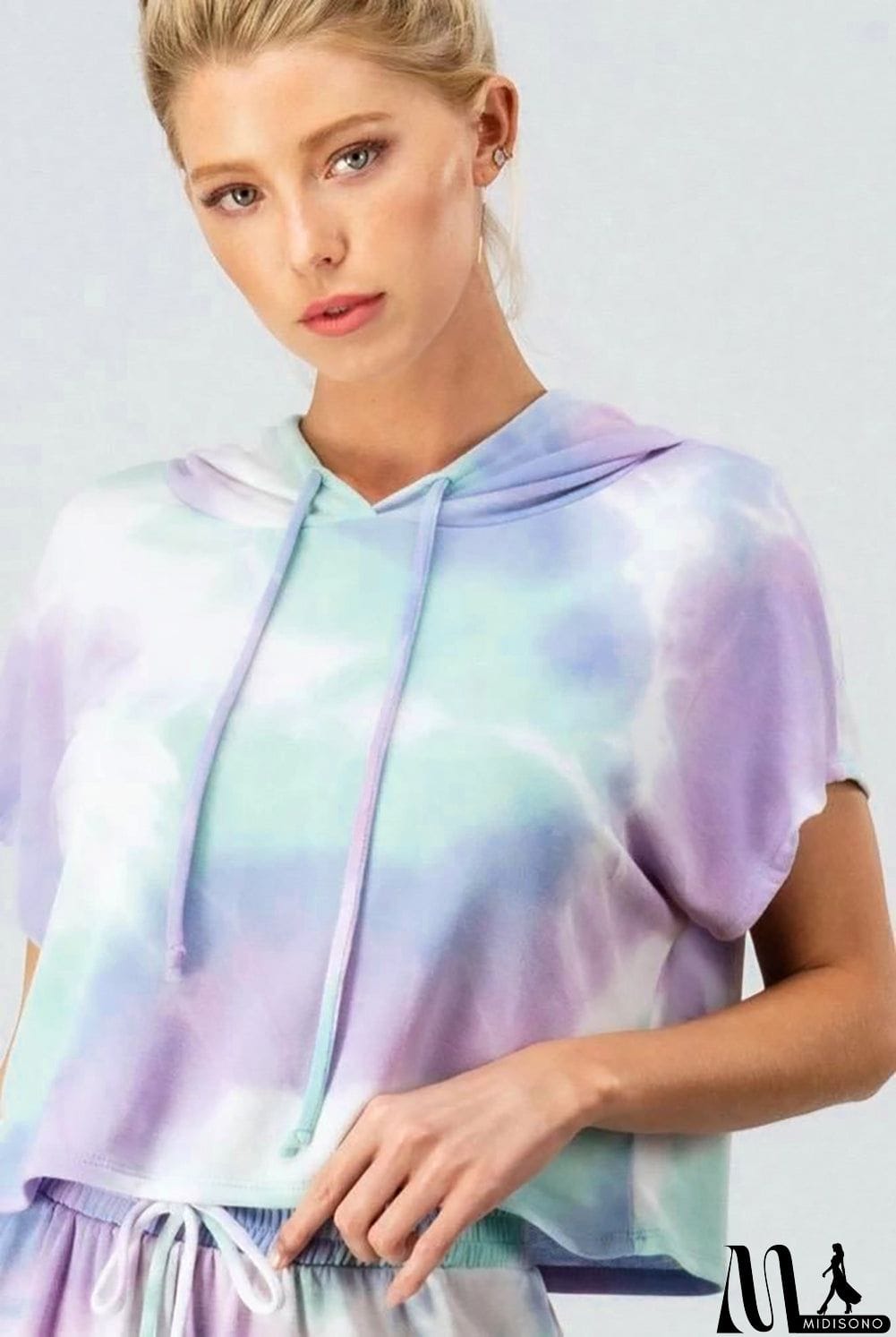 MidiSono - Purple Tie Dye Lounge Two-Piece Set