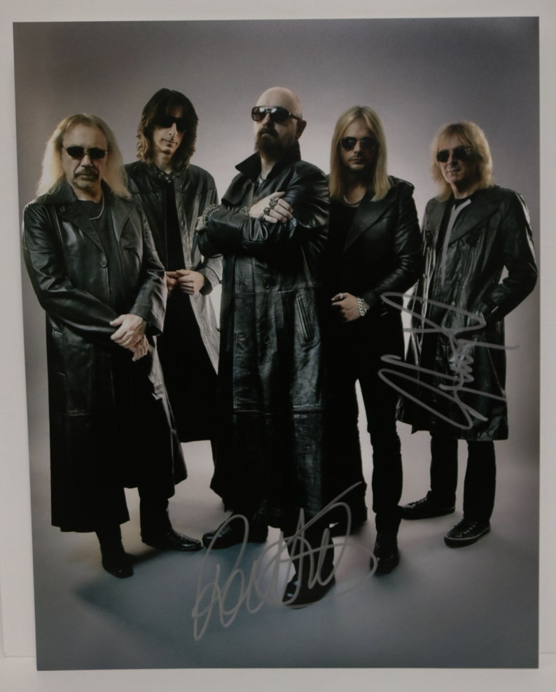 Rob Halford & Glenn Tipton Signed Autographed 'Judas Priest' Glossy 11x14 Photo Poster painting - COA Matching Holograms