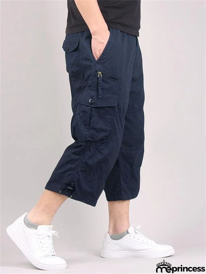 Men's Relaxed Multiple Pockets Short Cargo Trousers