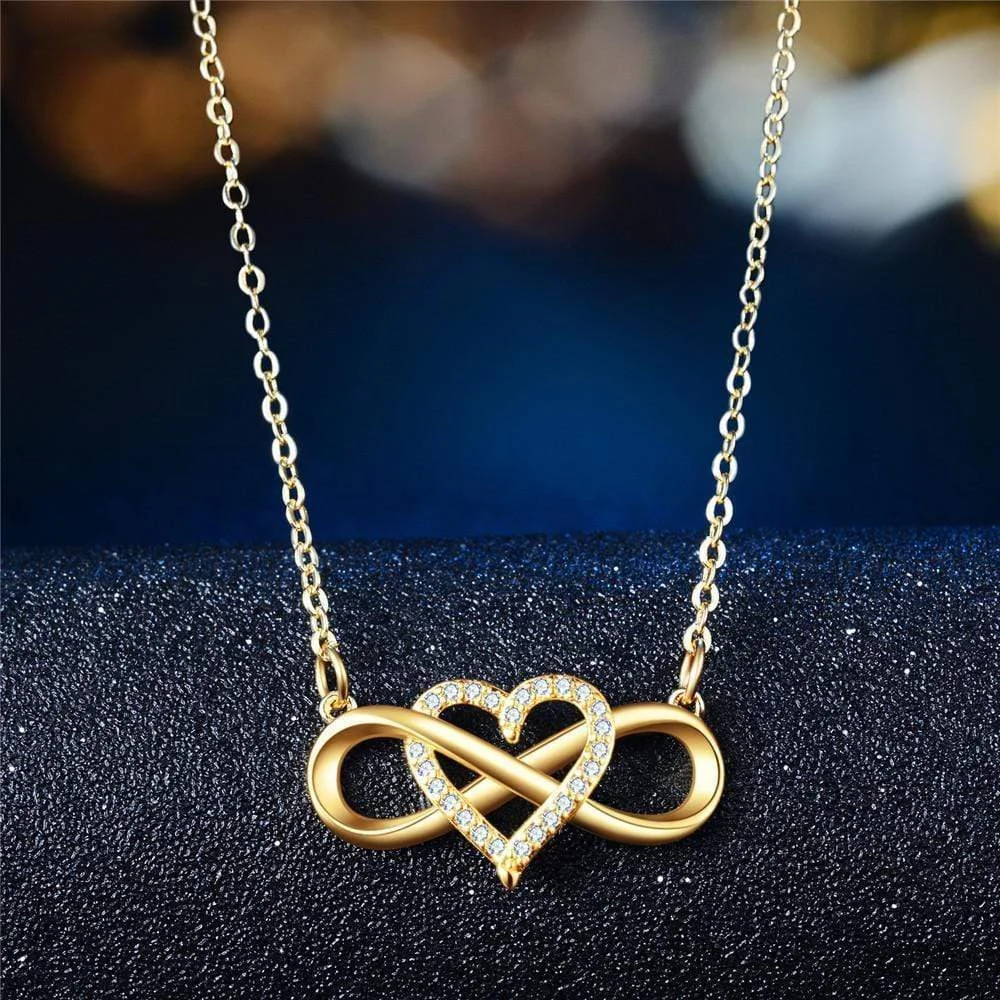 Meladen™ 💕Bestes valentinstag geschenk-Infinity Heart Halskette (geeignet für Freundinnen, Mütter, Liebhaber, Jubiläumsgeschenke, etc.!)
