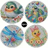 4Pcs Wooden Animal DIY Diamond Painting Placemats with Holder for Home Decor