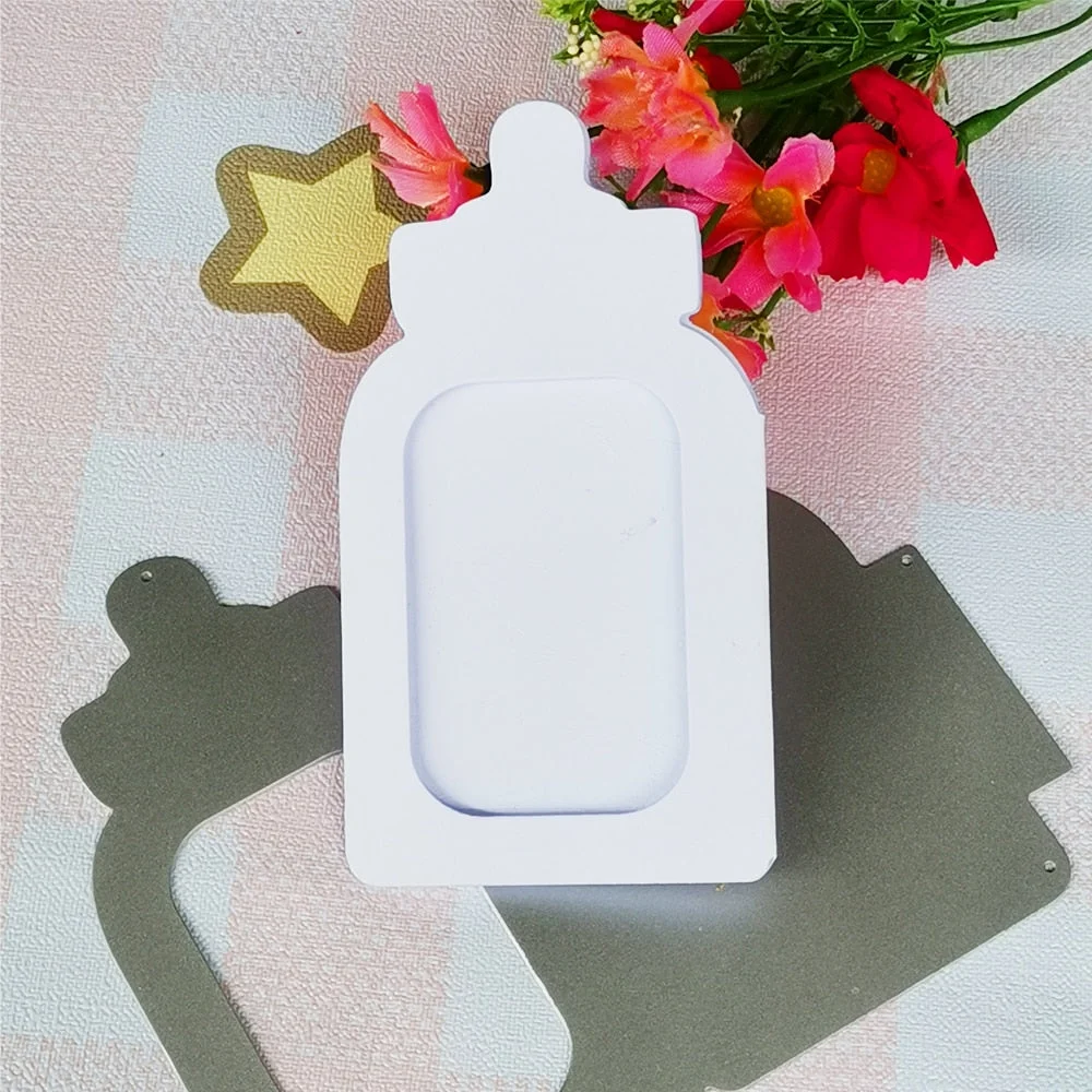 Shaker Baby Milk Bottles Dies Scrapbooking Stencil Template for DIY Embossing Paper Photo Album Greeting Gift Cards New Dies Cut