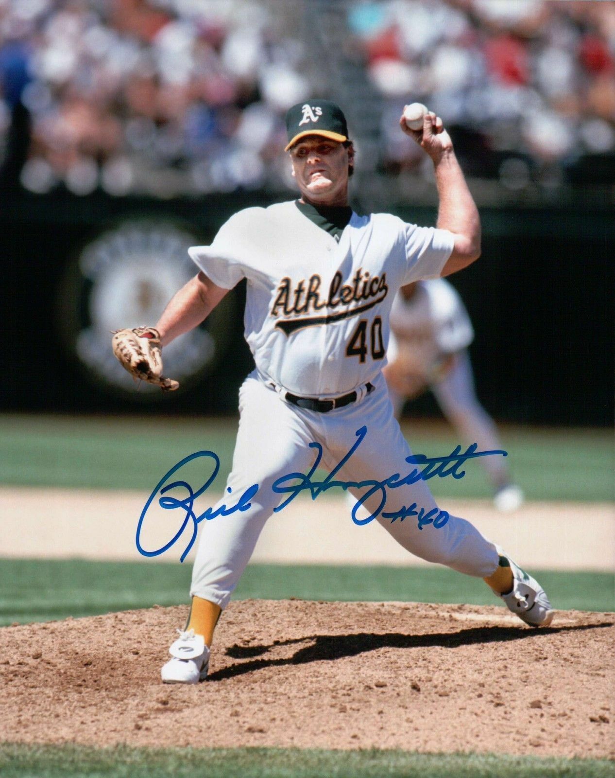 Rick Honeycutt Signed 8X10 Photo Poster painting Autograph Oakland Athletics A's Auto w/COA