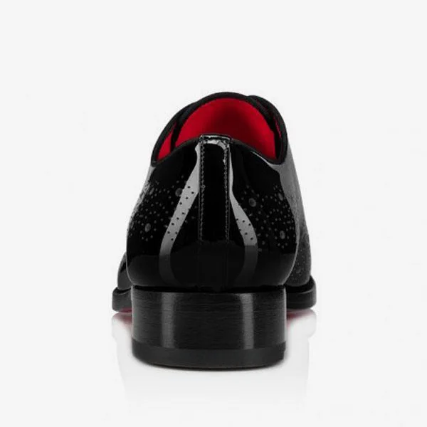 Merumote Gentleman's Oxford Red bottom Shoes Classic Brogue Formal Party Wedding Bridegroom Shoes-MERUMOTE