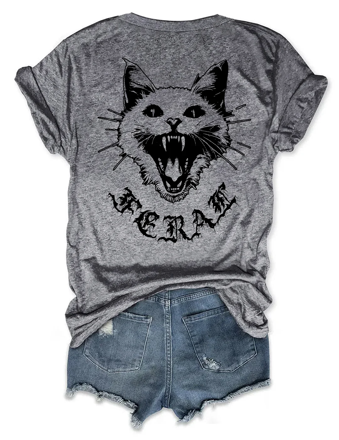Feral Metalcore Trippy Cat T-shirt