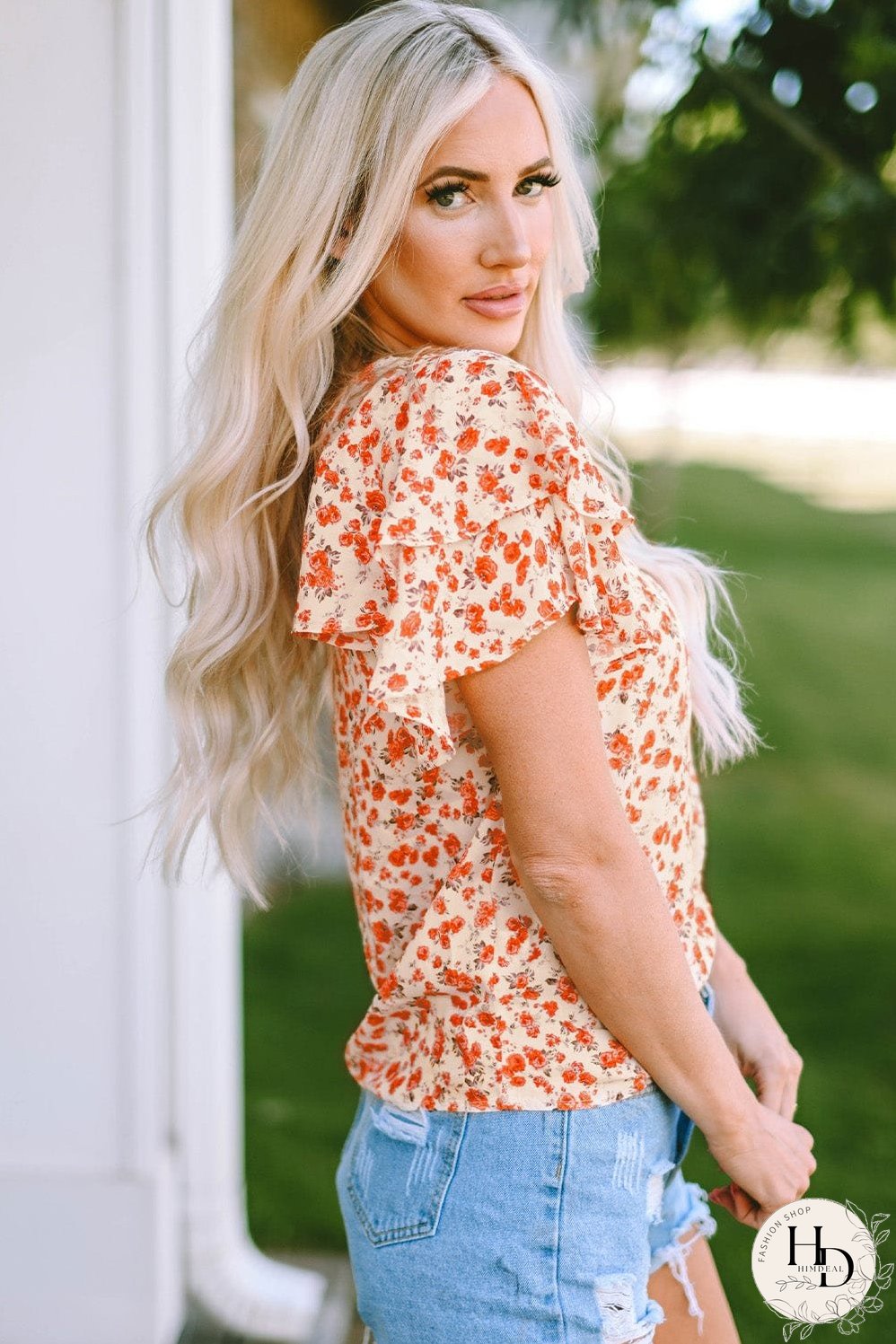 Rustic Floral Blouse