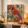 Christmas DIY Special Shape Diamond Painting Pearl Art With Inner Frame Kit 25x25cm(Christmas Cardinal)