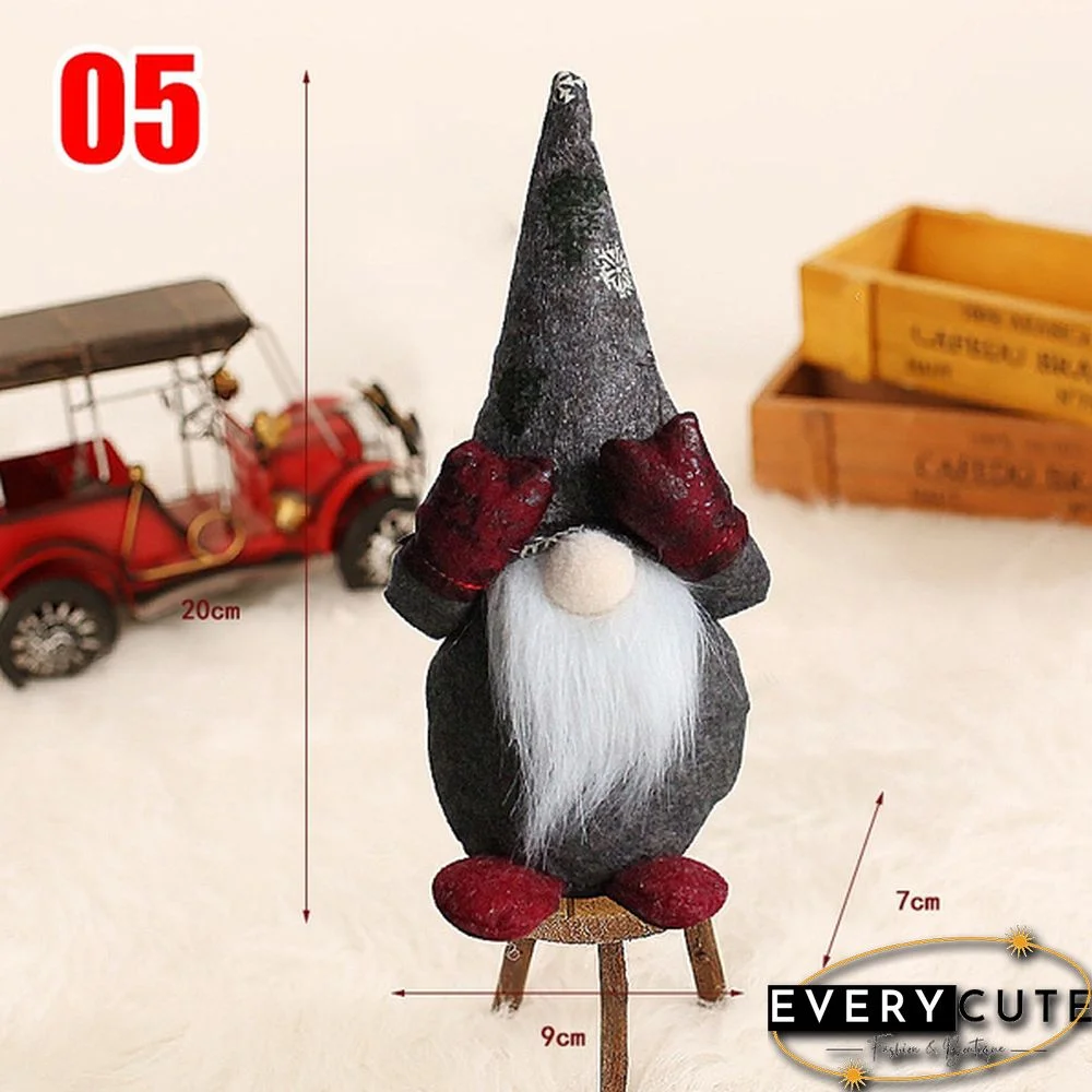 34Styles Swedish Tomte Dwarf Santa Claus Rudolph Gnomes Dwarf Faceless Plush Doll Elf Doll Ornaments