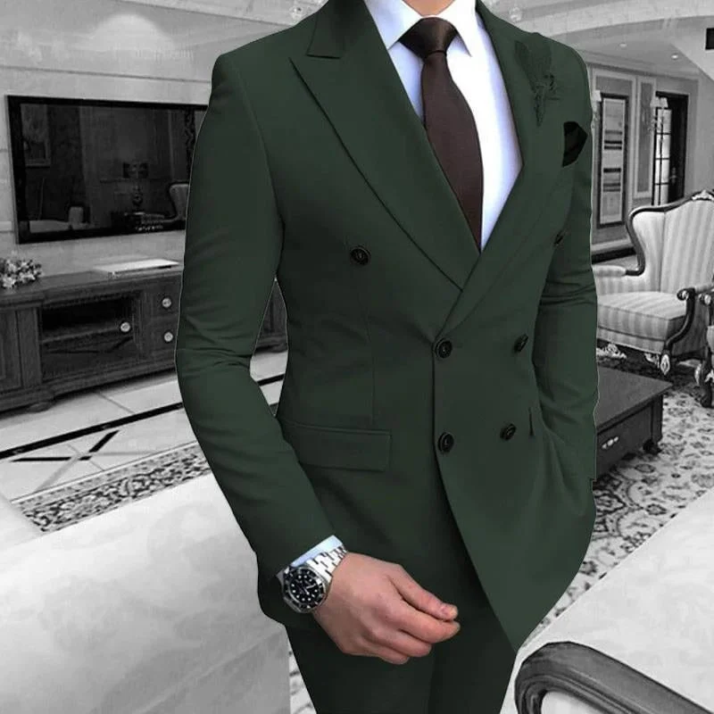 Inongge Men Suits Army Green Formal Business Wedding Suits For Men Best Man Blazer Groom Tuxedos Slim Fit Costume Homme Mariage