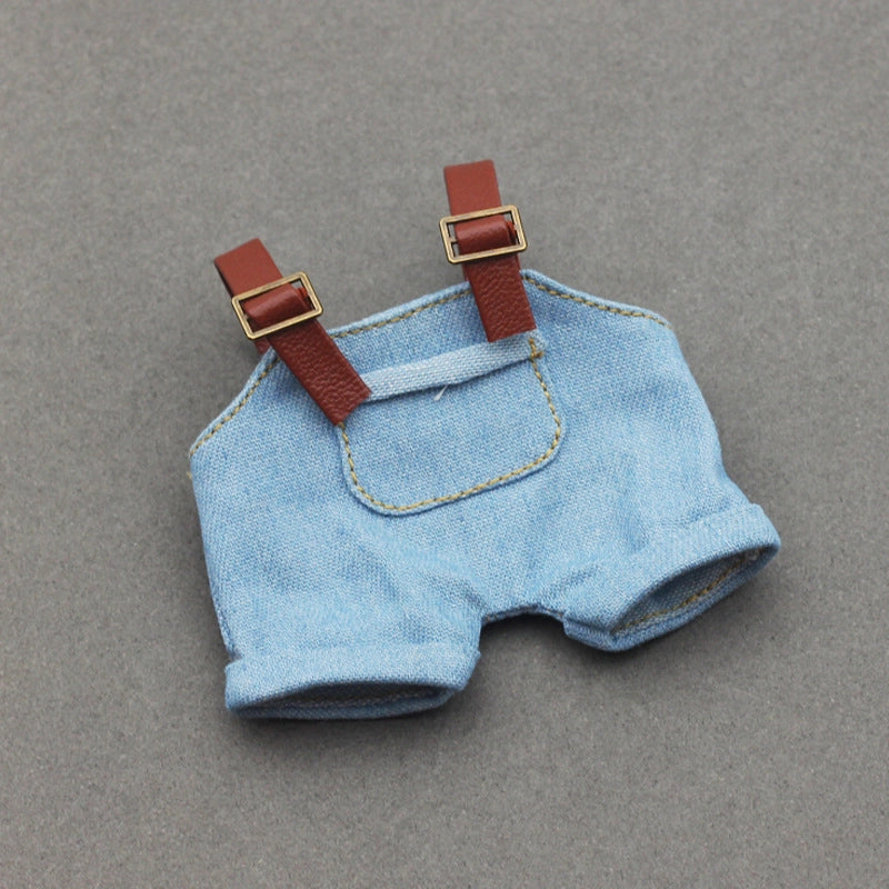 3 Pieces (suspenders) Blind Box Macaron Shirt Suit Dress 10CM Cotton Doll