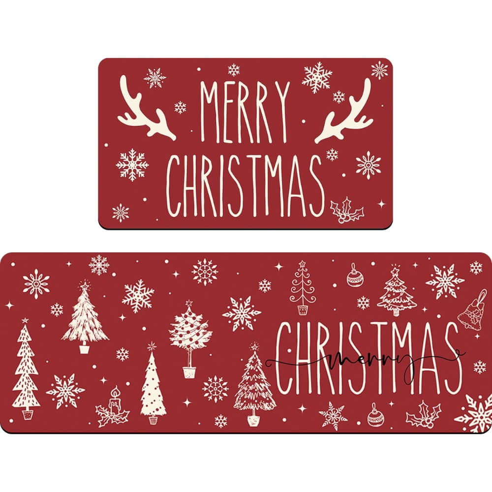 Merry Christmas Kitchen Rug (2 PCS)