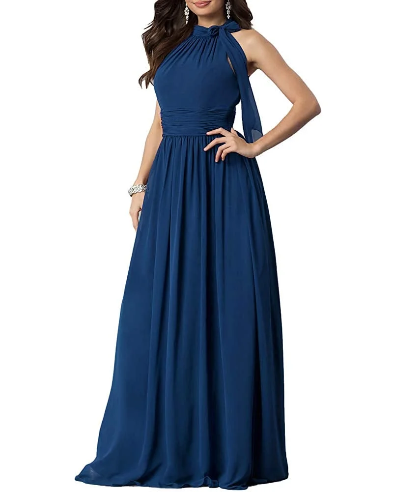 New Lace Long Chiffon Formal Evening Bridesmaid Dresses Maxi Party Ball Prom Gown Dress Plus Size