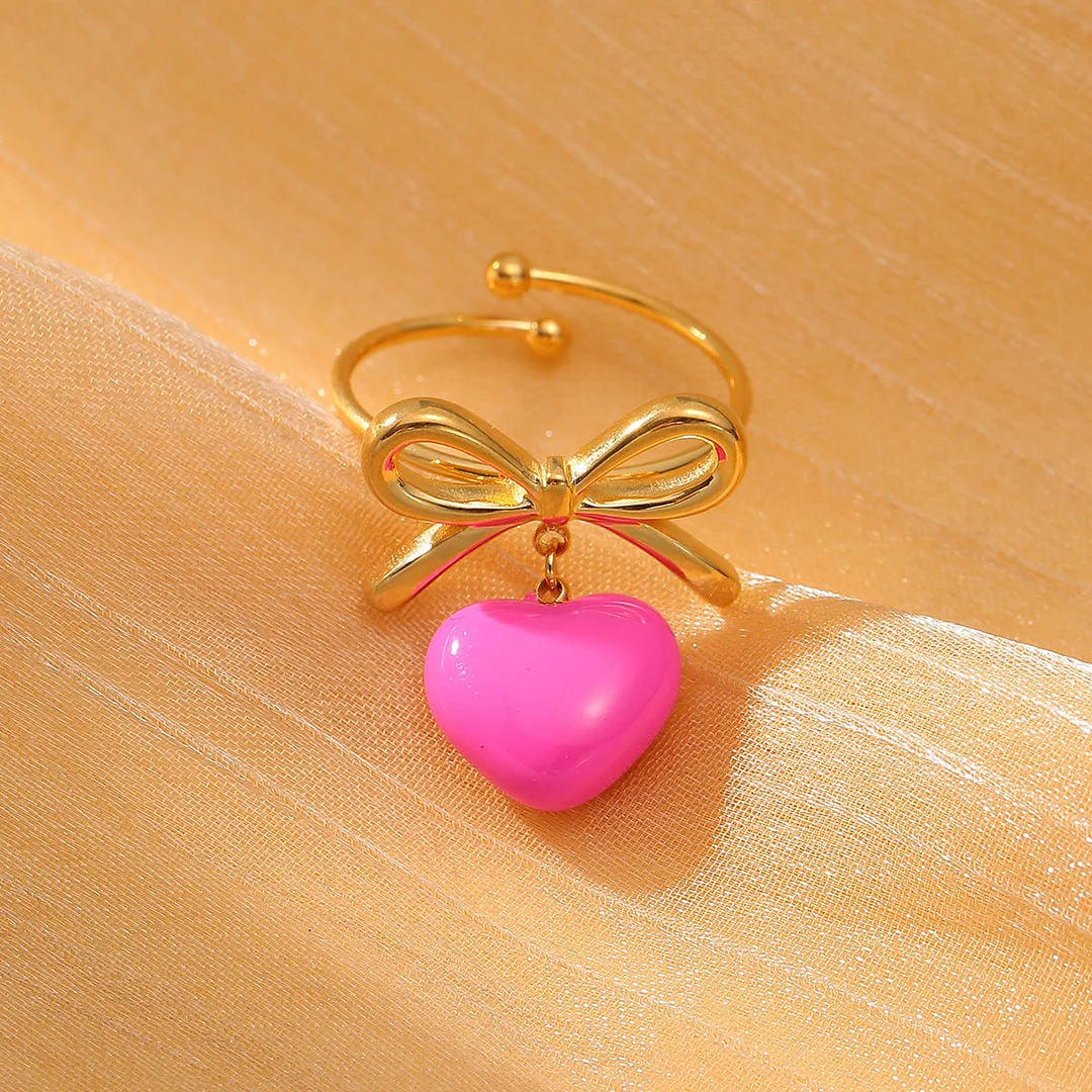 Bow Heart Ring