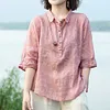 Gioiacombo&trade; Nuova camicia jacquard allentata retr&ograve; da donna