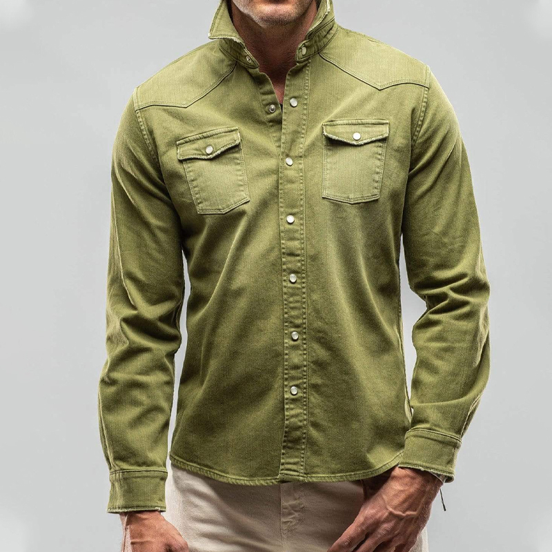 Avocado Ranger Colored Denim Snap Shirt