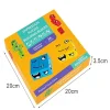 Face Changing Building Blocks Game Montessori Toy Kids Wood Puzzle Cartoon Cube
