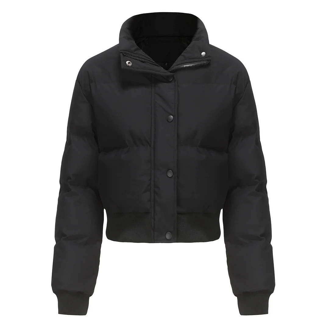 PASUXI Most Popular New Winter Long Sleeve Solid Color Cotton Coats Jacket Plus Size Casual Warm Women's Bubble Jackets