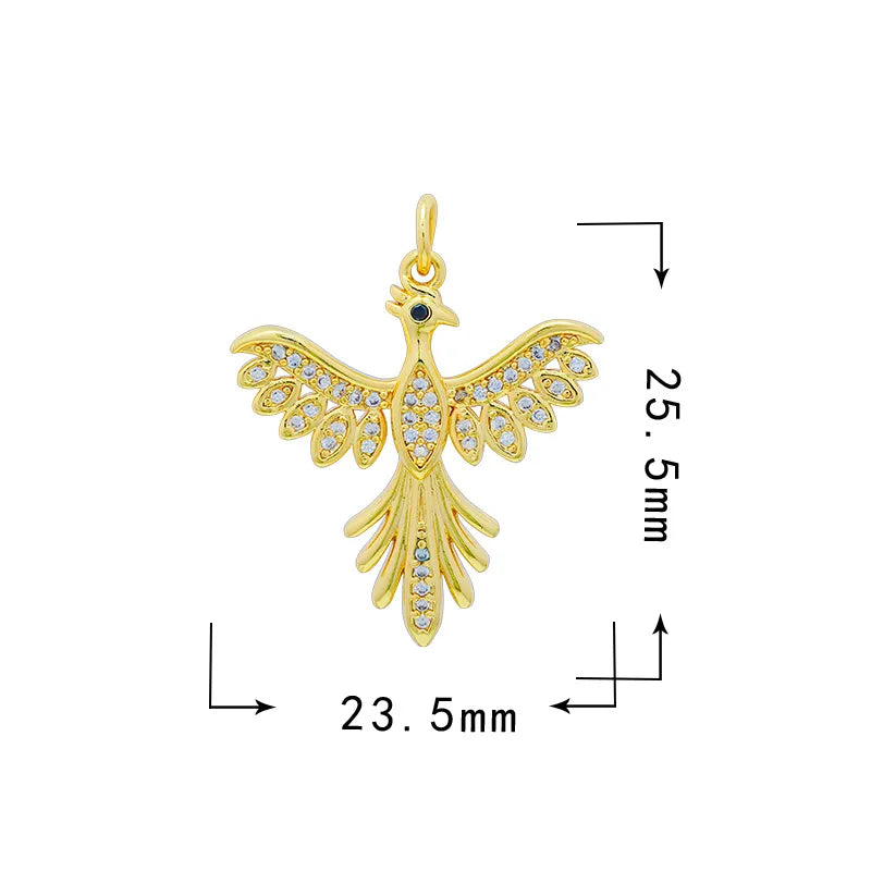 1 Piece 18*20.5mm 19*33mm Copper Zircon Star Moon Heart Shape Pendant