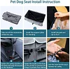 Dog Car Seat for Small Dogs, Upgraded Dog Booster Seat with Metal Frame, Doggy Pet Car Seat with Washable Thick Cushion Safety Leash and Storage Pockets