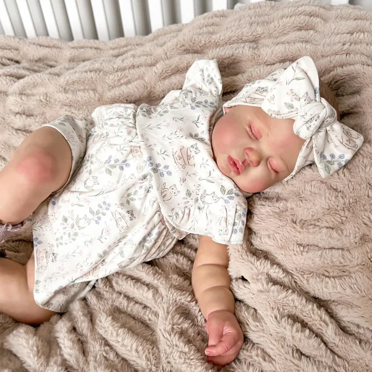  20" Handmade Lifelike Reborn Hand-Painted Hair Baby Girl Named Onccisa - Reborndollsshop®-Reborndollsshop®