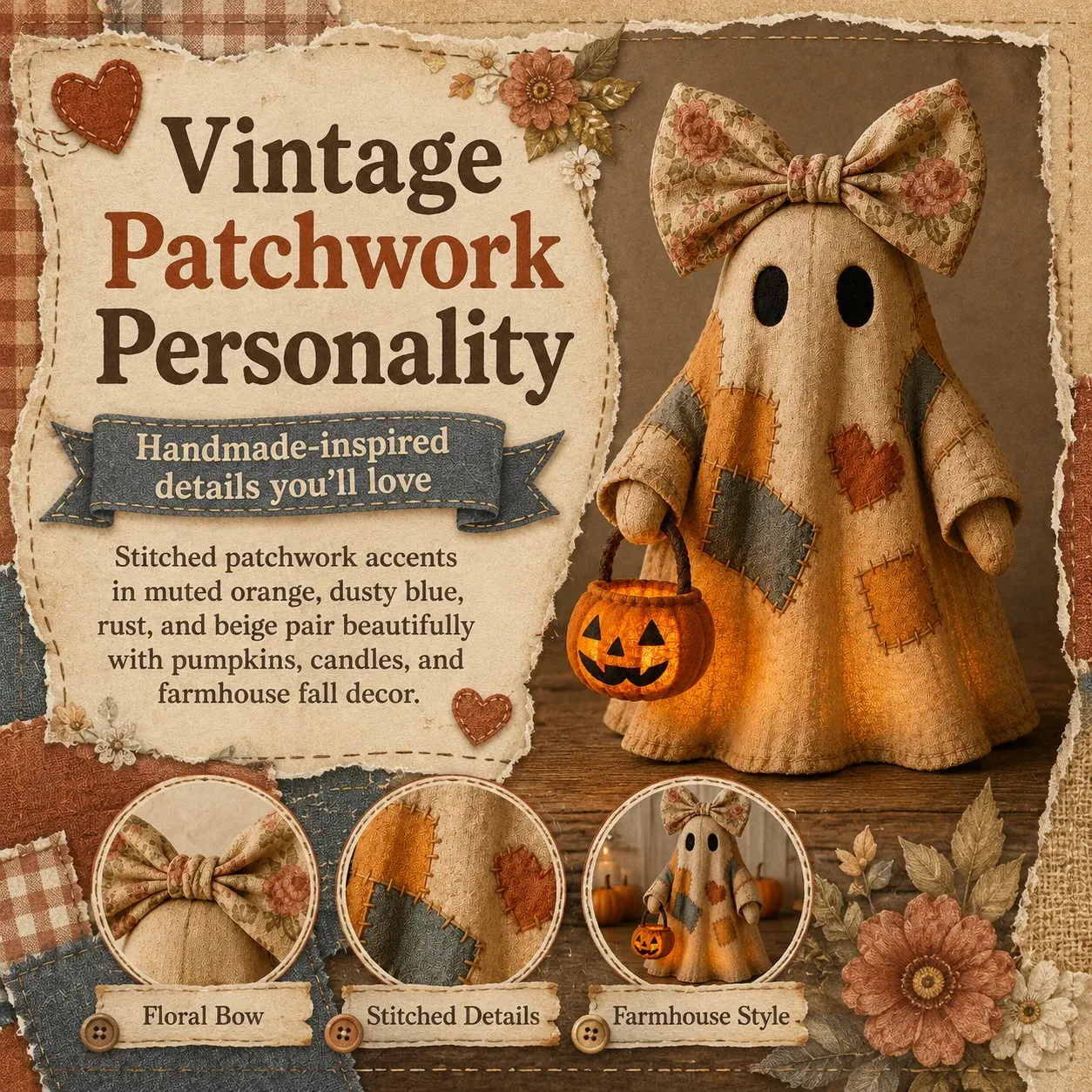 Artisan Patchwork Ghost Design Details