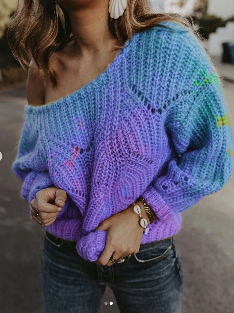 Dyed Long Sleeve Sweater